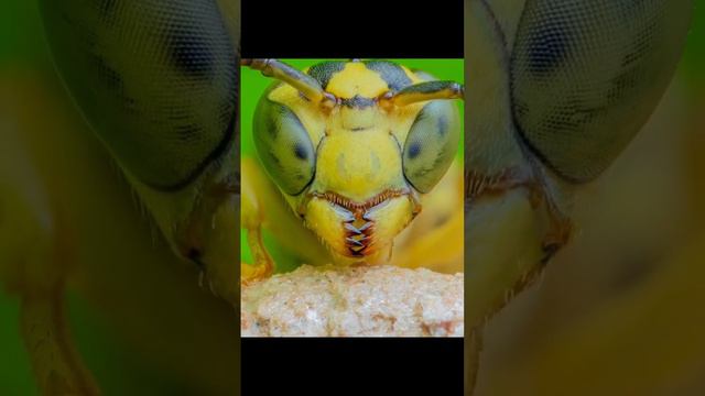 Extreme Macro Of A Wasp Made By Laurent Hesemans