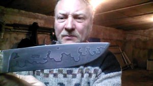 Нож из стали 9хс.