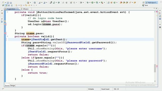 Login Module using Java Swing смотреть онлайн