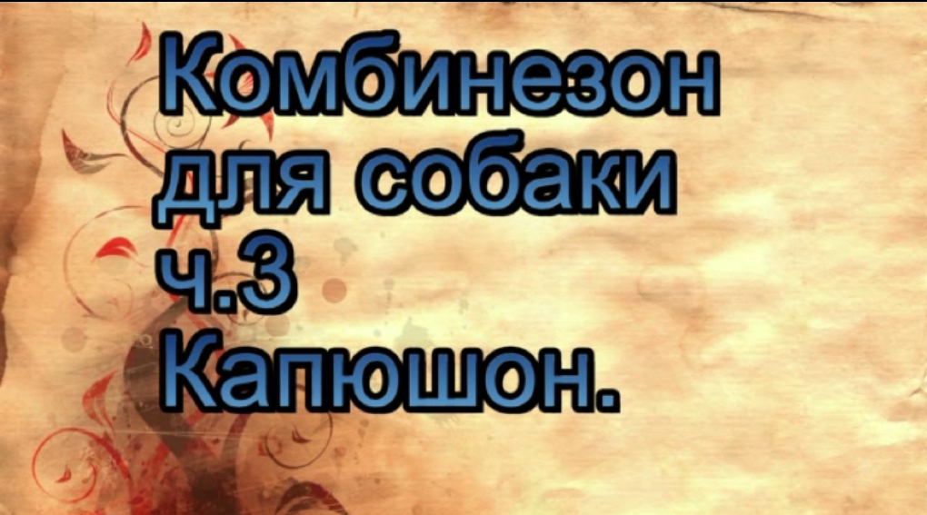 Комбинезон для собаки.Построение капюшона.3 часть.