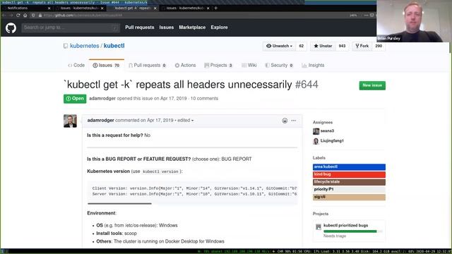 Kubernetes SIG CLI 20200429 - bug scrub