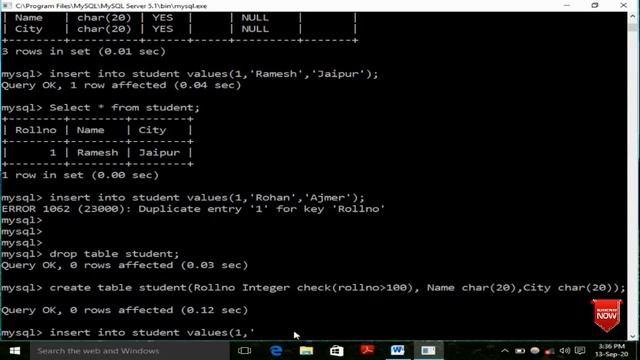 Constraints In MySQL | Part - 5| Not Null | Unique | Check | Default | Primary Key | Foreign Key