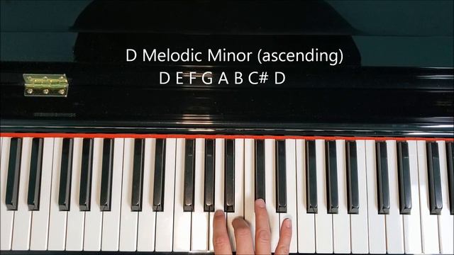 D Minor Scale on Piano Natural Harmonic Melodic смотреть онлайн