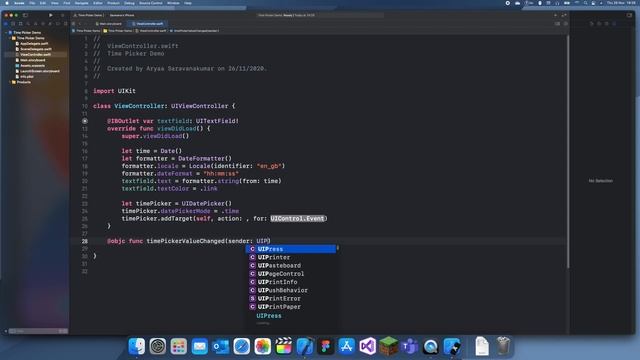 How to use a Time Picker in Swift