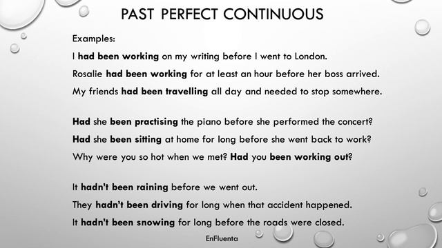 PAST PERFECT CONTINUOUS TENSE, ENGLISH GRAMMAR RULES, LEARN ENGLISH FAST AND EASY