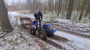 Поехал в Лес за дровами.Все пошло не по плану.На Мотоблоке Нева.#мотоблокнева #моехобби