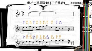 曇花一現雨及時 |  三千鴉殺 | 小提琴樂譜 [指法] | A Fleeting Blossom with Timely Rain | Violin SHEET MUSIC [Level 2]