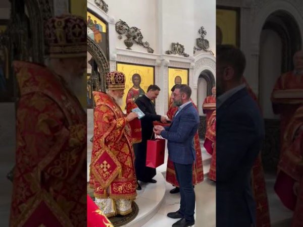 Вручение Павлу Гончарову медали Городецкой епархии святого преподобного Варнавы Ветлужского