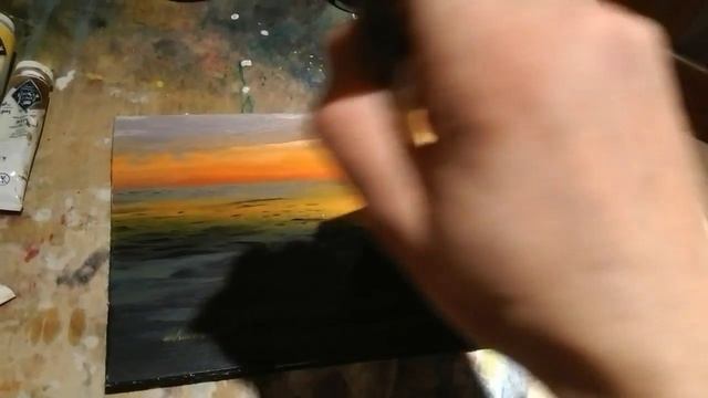 Покрытие лаком картины. Тест нового лака для масляной живописи. смотреть онлайн