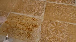 how to coffee dye lace paper for junk journal pages