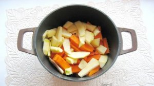 Тыквенная каша с яблоками на молоке