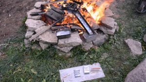 Два способа плавки свинца на костре