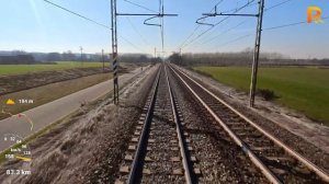 Cab ride Genoa/Genova - Turin/Torino Porta Nuova (Italy) train driver's view in 4K