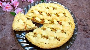Невероятная вкуснятина к чаю. Пирог из песочного теста с яблоками ?
