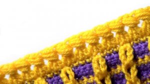 Ажурная кайма с пышными столбиками