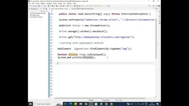 Part - 17 |  isDisplayed isEnabled isSelected | Validation methods | #automationtesting |#selenium
