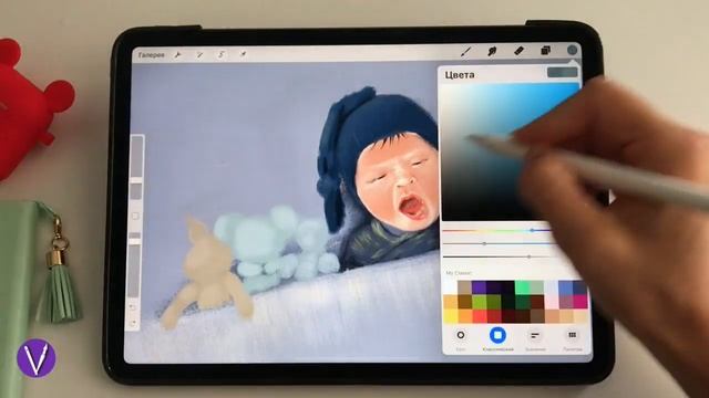 ✨ Как нарисовать портрет по фото в Procreate на iPad | portrait of a newborn | Digital art