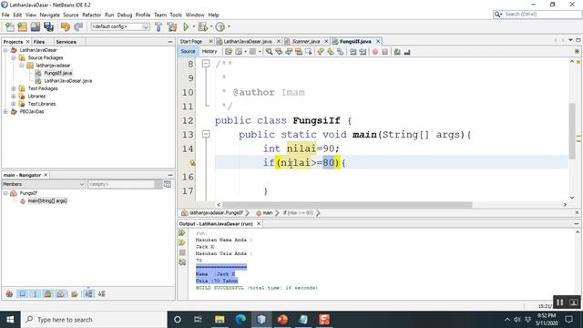 Object Oriented Programming-Java Dasar OOP (Praktek-Scanner and If)-Part 5