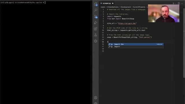 Using GitHub's Copilot to implement a web-scraper - Next Level Programming using Deep Learning