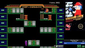 Wrecking Crew (NES) Top Score Speedrun in 1m 48s