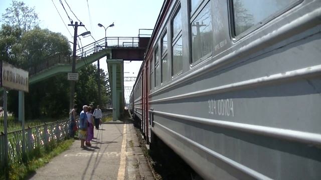 Электропоезд ЭД4-0010 станция Столбовая смотреть онлайн