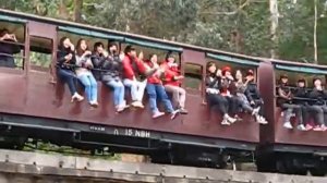 Nina, Tina, Andrea, Miss Huang on Puffing Billy Train