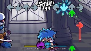 Friday Night Funkin' Vs DustTrust Sans Phase 2 - Melancholy Song (DustTrust Sans Phase 1 vs BF)