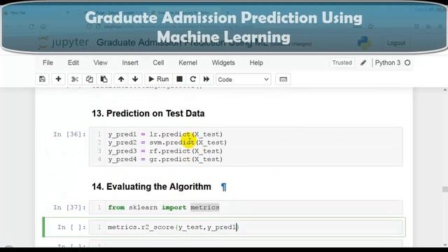 10. Project 5 Graduate Admission Prediction Using Machine Learning | Machine Learning Projects