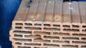 Porotherm  Поротерм керамические блоки сверление и установка дюбелей