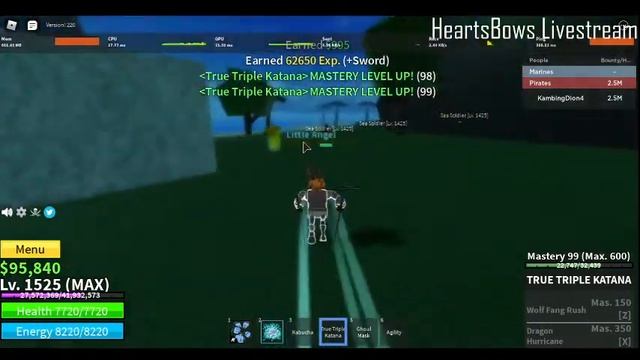 Roblox | Blox Fruit | Getting TTK | HeartsBows смотреть онлайн