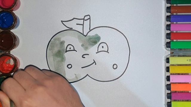 Bolalar uchun olma rasm chizish/Как нарисовать яблоко/How to draw смотреть онлайн