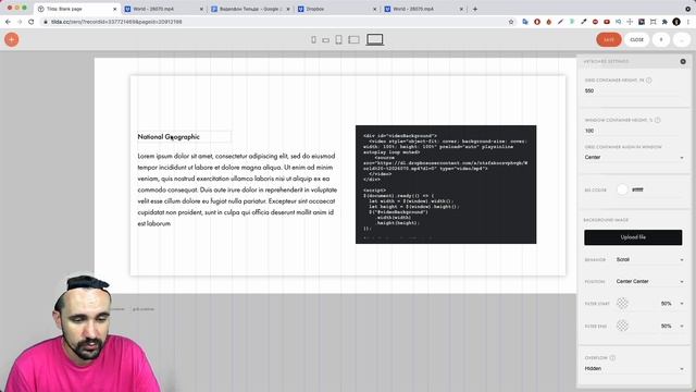 Как добавить видео в ТИЛЬДА | dropbox смотреть онлайн