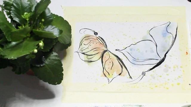 Акварель,бабочки | Правополушарное рисование