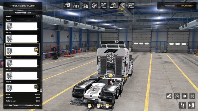 ATS Mods 1.39 Formula one F1 trucks and Trailer skins | American Truck Simulator смотреть онлайн