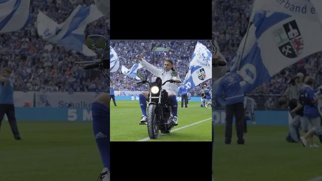 Marcelo Bordon ex schalke 04 on moto in stadimum Veltins arena