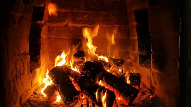 4K Fireplace Crackling Relaxing Sounds смотреть онлайн