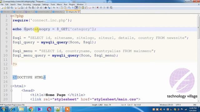 Create Dynamic Category Page in php : PHP Project Tutorial Bangla - 11 : পিএইচপি বাংলা টিউটোরিয়াল