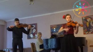 Дуэт скрипачей Сасковец Варвара Насекайло Арсений, 13 14 лет "Танго Por una cabeza" Карлос Гардель