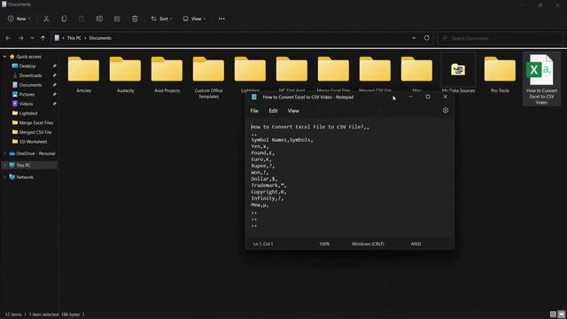 Converting Microsoft Excel Files to CSV Format