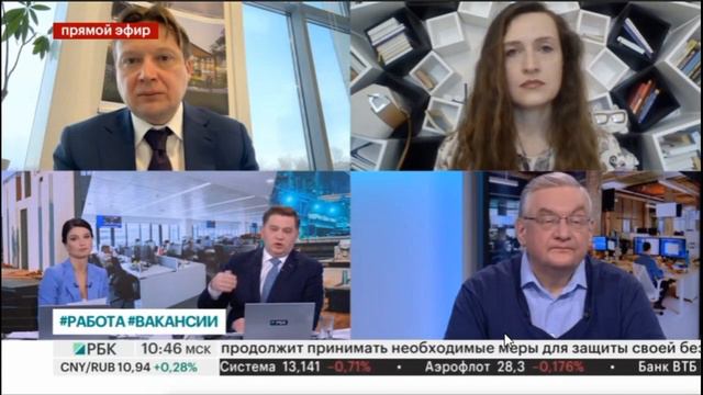 Президент НОСТРОЙ Антон Глушков в эфире телеканала _РБК_
