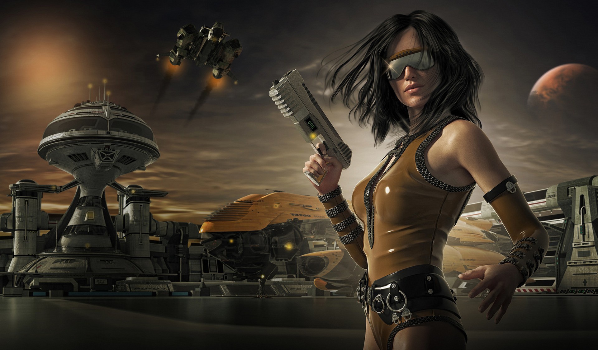 Cyberpunk 2077 девушка воин