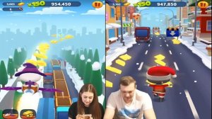 Праздничный забег в игре Том бег за золотом! Ведьма Анджела против Санты Тома от Каталекс!