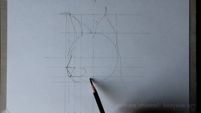 Как нарисовать голову КАРАКАЛА карандашом. Мастер-класс