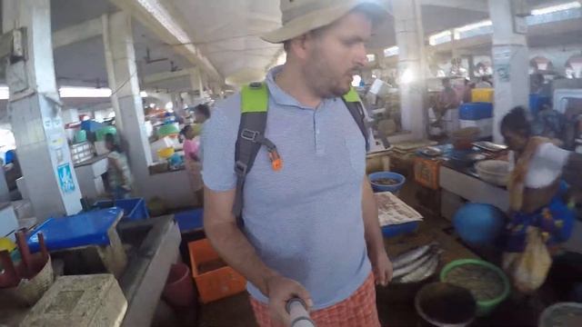 Маргао второй рынок морепродуктов для туристов штат Гоа Индия. смотреть онлайн