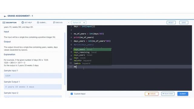 Days Conversion | Grand Assignment 1 | Python coding tips tricks | Nxtwave ccbp 4.0 telugu | CCBP |
