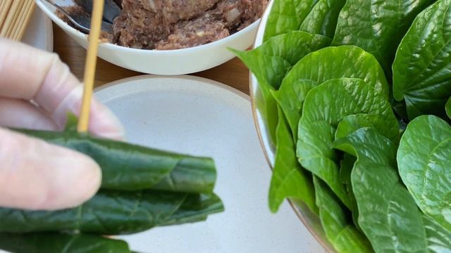 Beef Betel Leaf | Bò Nướng Lá Lốt | Garden Cooking #beefrecipe #streetfood #vietnamesefood