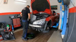 Mercedes Benz w212 radiator replacement