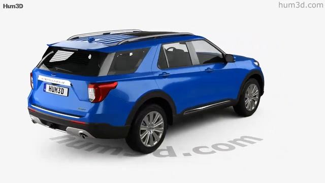 Ford Explorer Mk6 Limited Hybrid 2020 3D model by Hum3D.com смотреть онлайн
