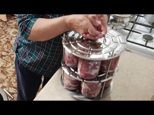 Делала свиную тушёнку в автоклаве !!!