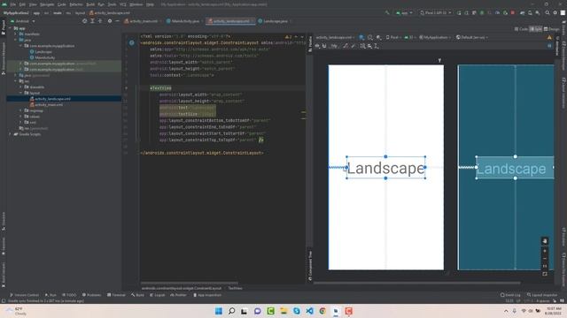 how to create portrait and landscape layout in android studio смотреть онлайн